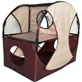 Petpurifiers Kitty Play Pet Cat House; Khaki & Brown - One Size PE958829